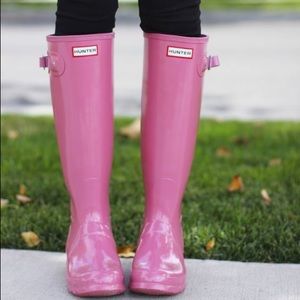 Pink Hunter boots